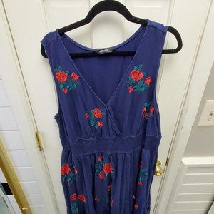 Cotton stretch navy Eshakti dress!  Size 24!